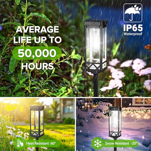 Taller Solar Pathway Lights Outdoor (12 Count)