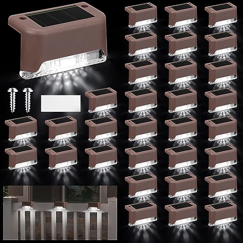 32 Pcs Solar Deck Step Lights Outdoor (32 Count)