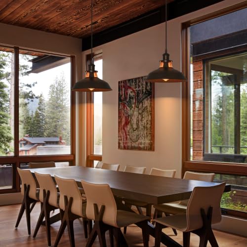 2PCS Industrial Barn Pendant Light