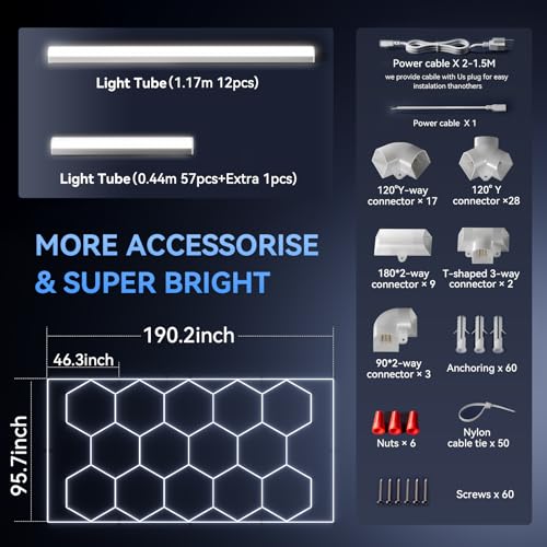 Hexagon LED Garage Light