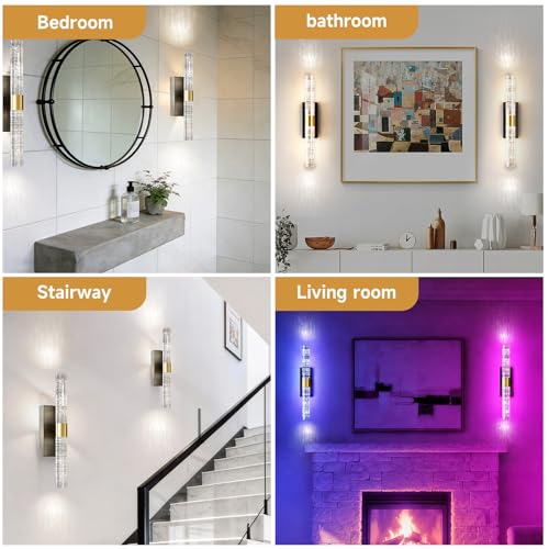 Crystal Battery Operated Wall Sconce