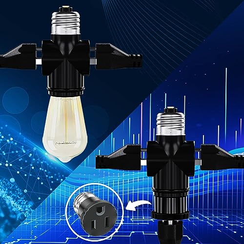 2 Pack Light Socket to Plug Adapter (2 Count)