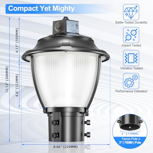 4Pack LED Post Top Light 60W (8.66 Inch)