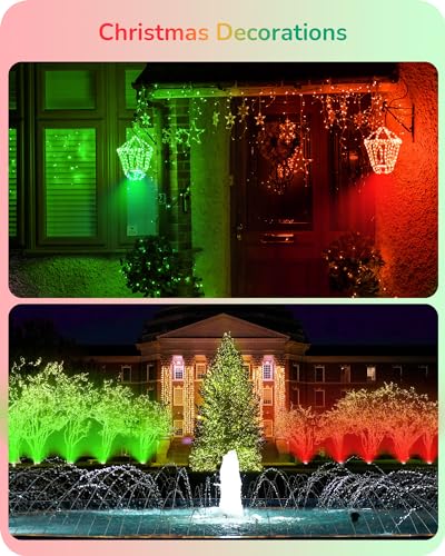 Halloween Red & Green PAR38 Flood LED Light Bulbs Dimmable 2 Pack (2 Count)