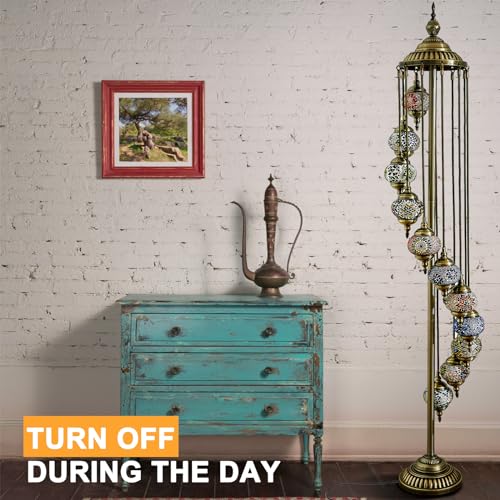 Turkish Lamp Moroccan Floor Lamp Handmade Globe Living Floor Lighting Bohemia Standing Lighting for Decorative Home Designs