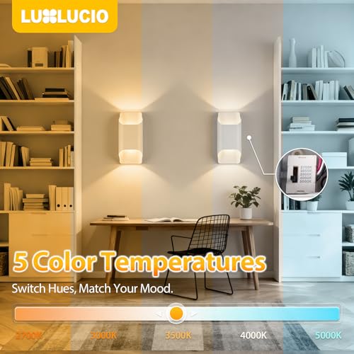 White Up & Down Indoor Outdoor LED Wall Sconce (Cream White / 2 pack)