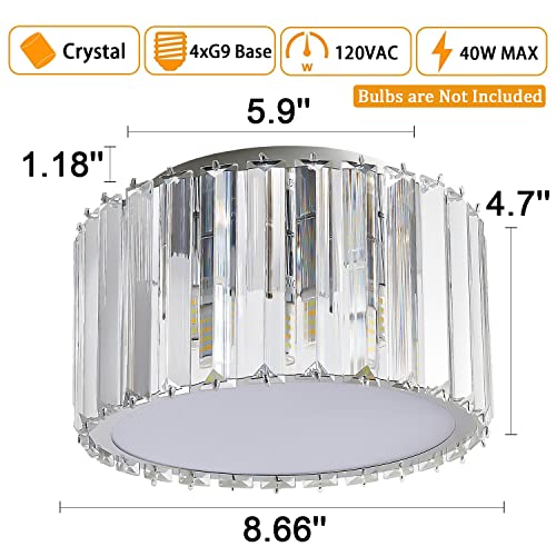 Modern Crystal Ceiling Light Fixture