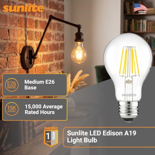 41613 LED Edison A19 Light Bulb (6 Count)