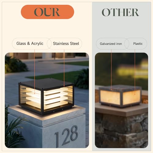 11.8" Outdoor Post Lights Hard Wired