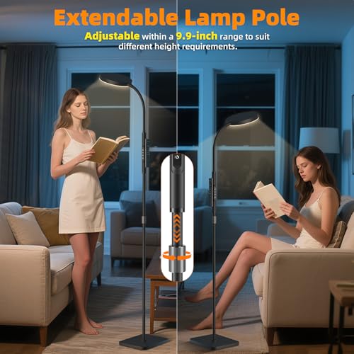 Floor Lamp Adjustable Height Floor Lamps for Living Room Bedroom