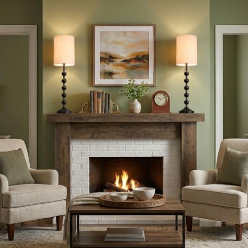 30" Tall Black Buffet Lamps Set of 2 for Living Room