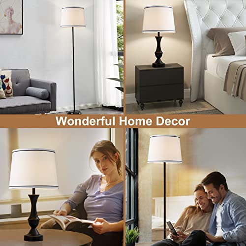 White Bedside Lamp Shades Set of 2 Replacement (2 Count)