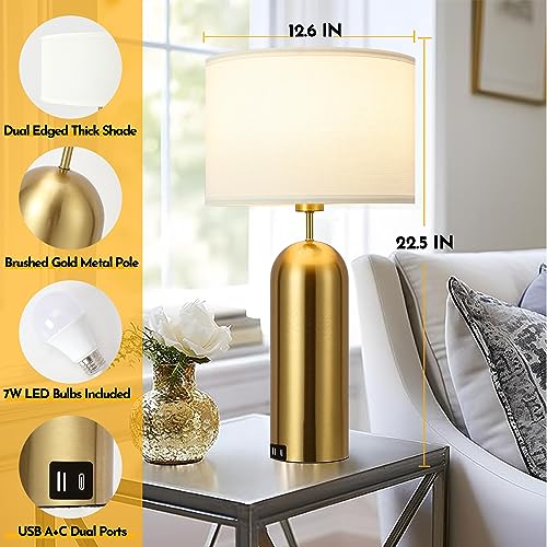 Gold Lamps Set of 2 Touch Control 3 (2 Count)