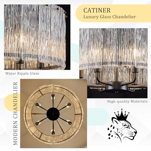 Modern 20" Crystal Glass Chandelier 6