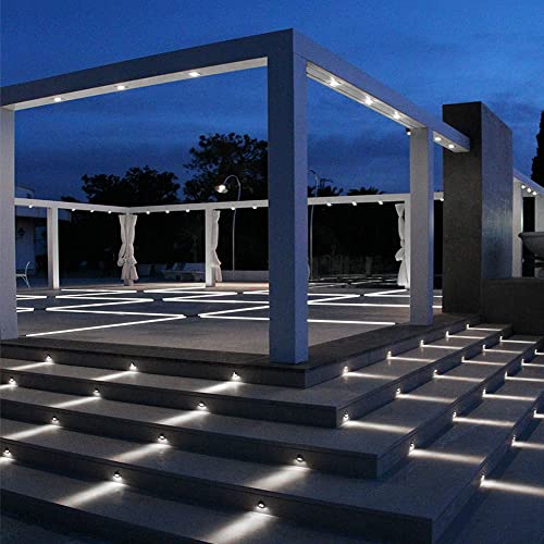 10 Pack LED Stair Lights Kit Low Voltage Deck Lights Waterproof IP65 Outdoor 1 (10 Count)