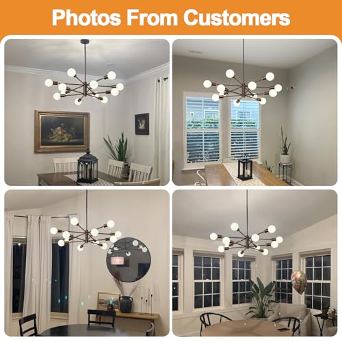11" 52" Height Adjustable Sputnik Chandeliers Dining Room Light Fixture