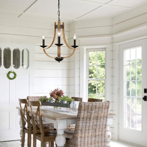 Farmhouse Chandelier for Dining Room 3 (3 Count)