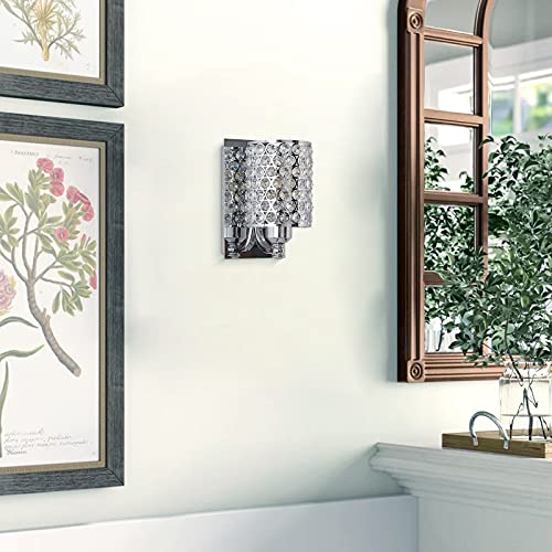 Crystal Wall Sconce with Chrome Finish (2 Count)
