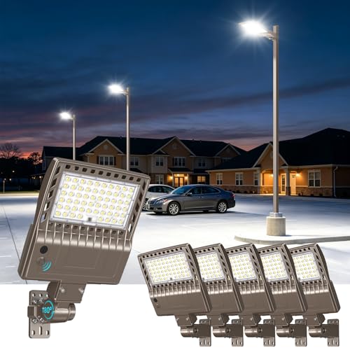 6Pack LED Parking Lot Light Dusk to Dawn Photocell