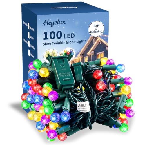 G14 Slow Twinkle Multicolor Christmas Globe Lights (Multicolor / 100 LED)
