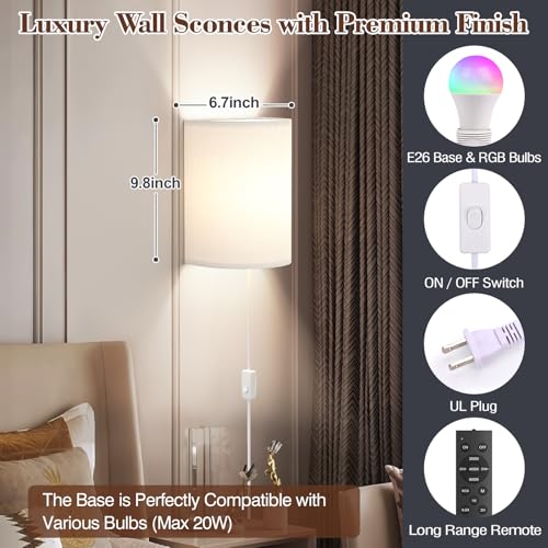 Plug in Wall Sconces Set of Two (2 Count)