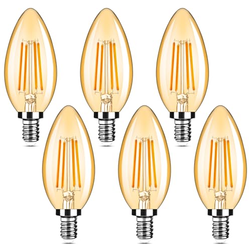 6 Pack Dimmable E12 Candelabra Bulbs 40Watt Equivalent (6 Count)