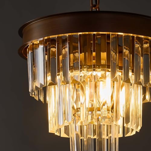 Small Vintage Crystal Pendant Light