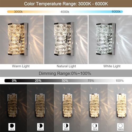 Chrome Crystal Wall Sconces