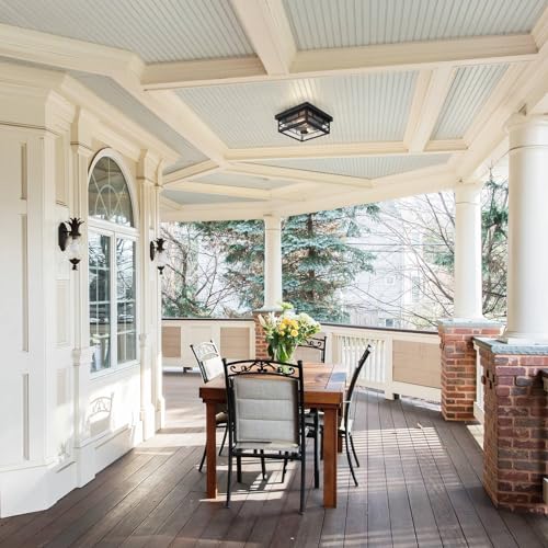 Outdoor Flush Mount Motion Sensor Ceiling Light