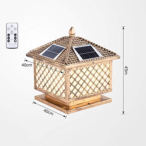 Outdoor Lamp Post Light Creative LED Remote Control Solar Continental Outdoor Glass Table Lamp Creative Modern Industry Decoration Column Lamp Post Light Street Light Alu