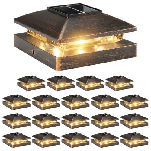 Solar Post Cap Lights Outdoor 20pack (20 Count)
