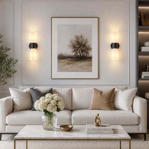 Black Glass Wall Sconce Light