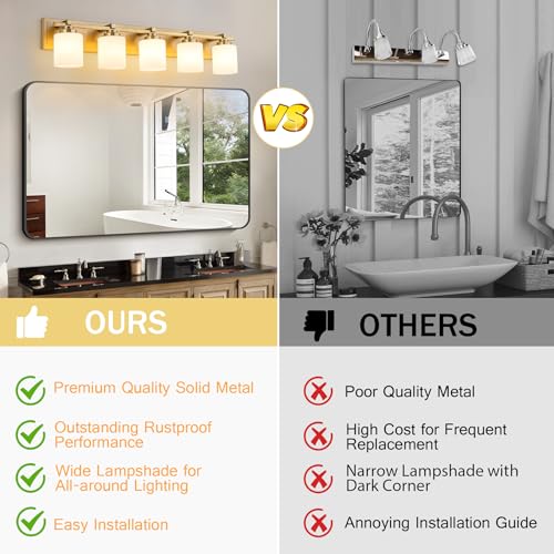 Modern Bathroom Light Fixtures Over Mirror