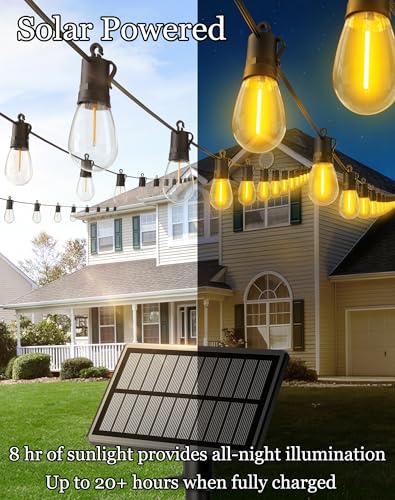 50ft Solar Powered Lights Outdoor (50 Foot)