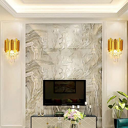 Crystal Wall Sconce Lights 3 Tiers Crystal Wall Lamp