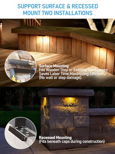 8 Pack 7 Inch LED Hardscape Lighting (8 Count)