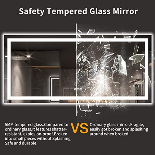77X36 LED Bathroom Mirror with Lights