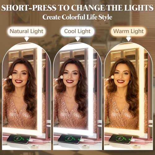 Vanity Mirror with Lights 22''x18'' Makeup Mirror with Lights