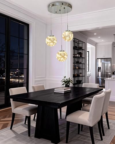 Pendant Lights Modern Crystal Chandeliers Hanging Light Fixture for Kitchen Island Sphere Pendant Light (127 Count)