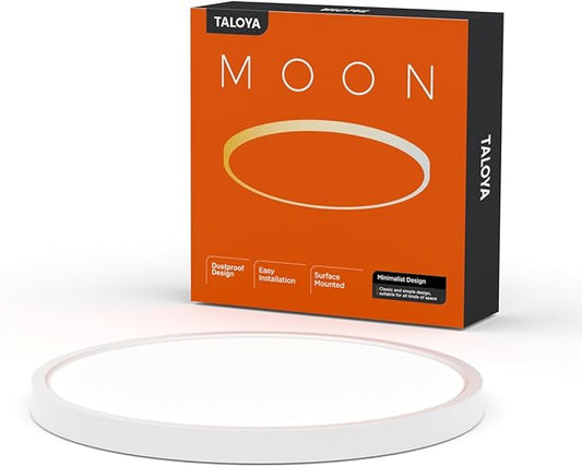 TALOYA Flush Mount Ceiling Light,10 Inch,18W,5000K Daylight Super Slim LED Ceiling Light for Bedroom, Living Room, Kitchen, Laundry and Hallway - Aura Lighting