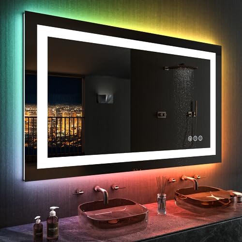 40"X30" RGB LED Bathroom Mirror with Lights