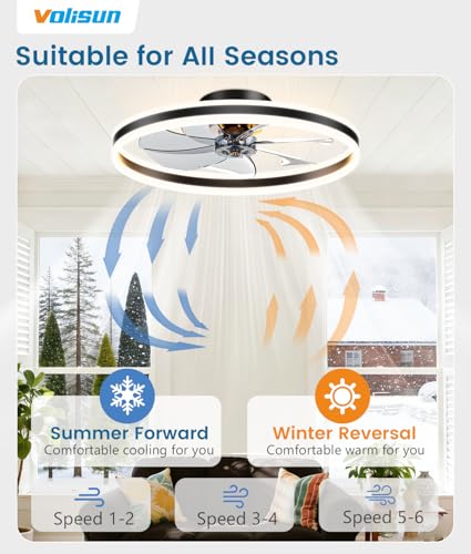 Low Profile Ceiling Fans with Lights and Remote