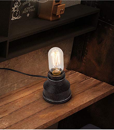 Vintage American Village Style Desk Light Creative Table Lamp Iron Steel Water Pipe Table Night Lights