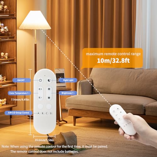 E12 LED Bulb Smart Bluetooth Light Bulb with Remote & APP Control (3 Count)