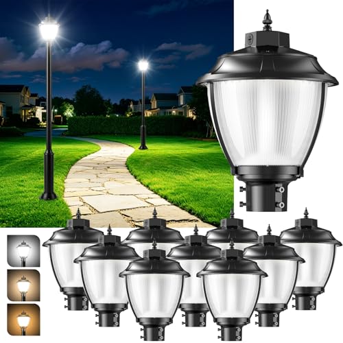 10Pack 150W LED Post Top Light Dusk to Dawn Photocell