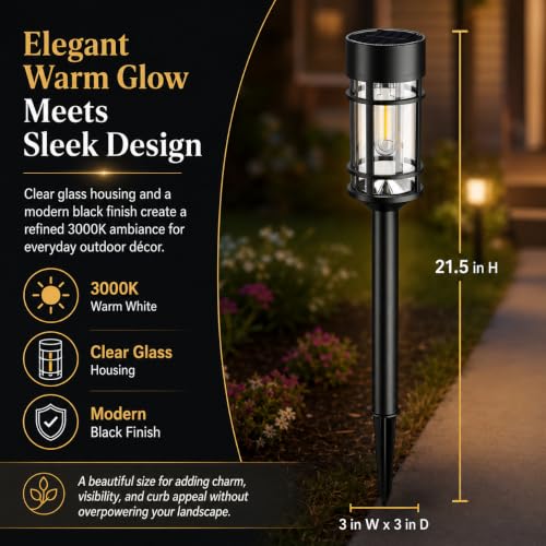 12 Pack Solar Lights Pathway Outdoor (12 Count)