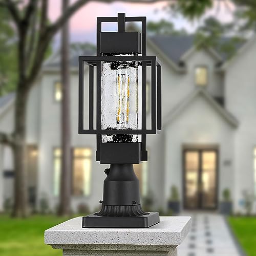 18" H Dusk to Dawn Outdoor Post Light Fixture Hardwired 120V
