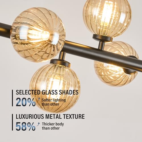 Mid Century Modern Glass Globe Sputnik Chandelier
