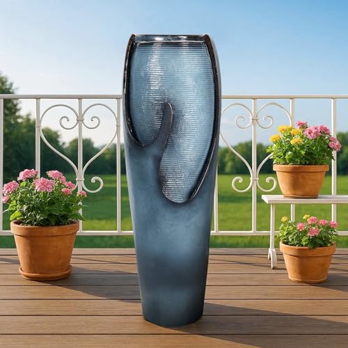 38.7” H Modern Outdoor Fountain