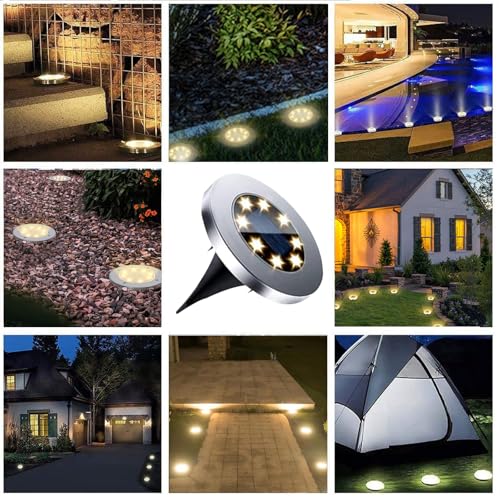 4.6 Inch Diameter Solar Ground Lights (4 Count)